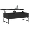 vidaXL Coffee Table Black Engineered Wood 39.4x19.7x15.7 in