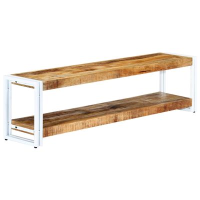 vidaXL TV Cabinet 59"x11.8"x15.7" Solid Mango Wood