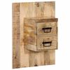 vidaXL Bedside Cabinet Natural mango wood color