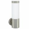 vidaXL Outdoor Wall Light Silver 12 x 7.5 x 27 cm Stainless steel