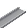 vidaXL Frame Ledge Shelf Set of 2 Grey MDF Medium Wall mounting