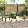 vidaXL Bistro Set Bronze Cast Aluminum Medium Durable Bistro Set
