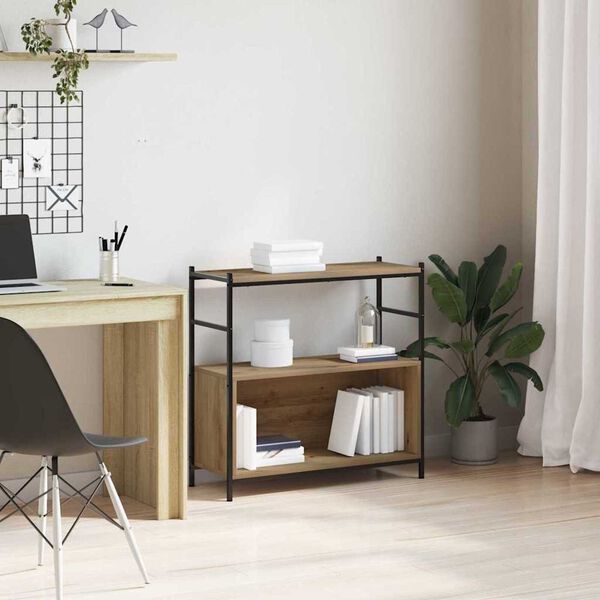 vidaXL Bookshelf artisan oak 80 x 30 x 78.5 cm Engineered wood