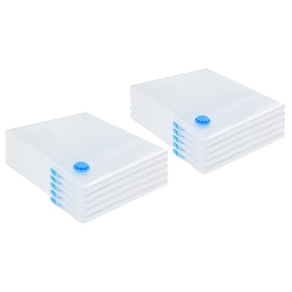 vidaXL Storage Bags 10 pcs Transparent and Blue 39.37 x 31.50 in