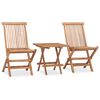 vidaXL Outdoor Dining Set Teak Brown Well-sanded teak hardwood Medium