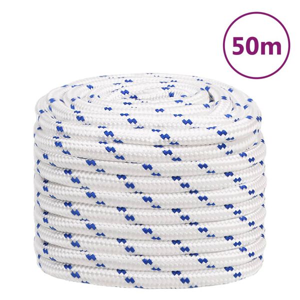 vidaXL Boat Rope White 0.79 " 164.0 ' Polypropylene