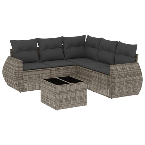 vidaXL Garden Sofa Set Grey