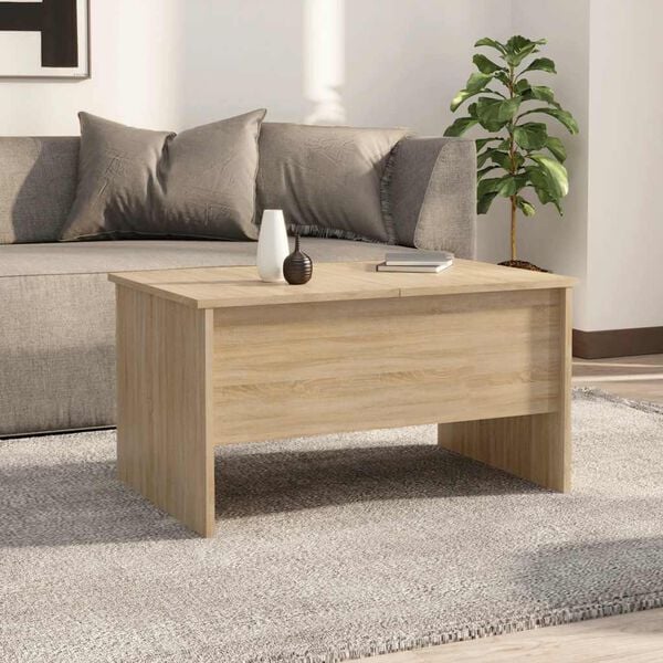 vidaXL Coffee Table Sonoma Oak Engineered Wood Medium Height-Adjustable