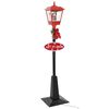vidaXL Christmas Street Lamp Black, Red ABS, PVC 70.9 in tall