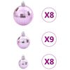 vidaXL Christmas Bauble Pink Plastic Small, medium Durable