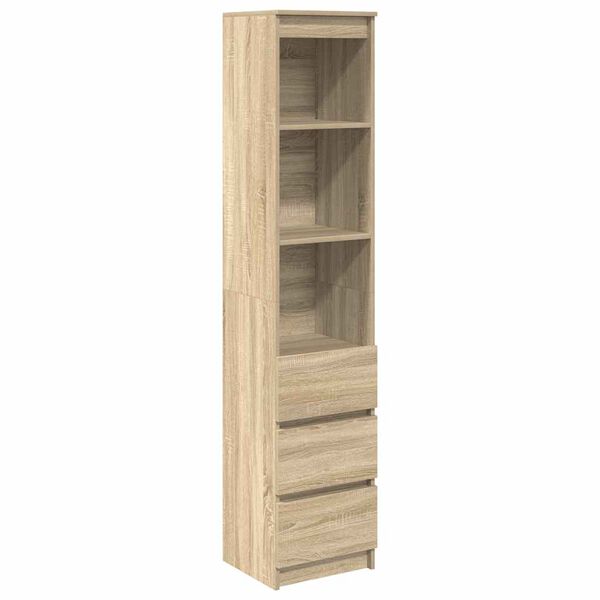 vidaXL Highboard Sonoma oak Engineered wood Tall Highboard Rectangular