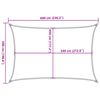 vidaXL Sunshade Sail 1.75 oz/ft&sup2; Rectangular Light Grey 16.4x19.7' HDPE