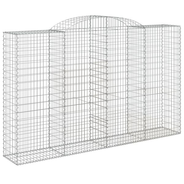 vidaXL Gabion Basket Set of 6 Silver Galvanized iron Large Durable