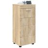 vidaXL Bathroom Cabinet Set TULUM Sonoma Oak 14.57 x 12.40 x 32.28 in