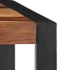 vidaXL Dining Table Brown and black Solid Acacia wood 47.2 in Durable