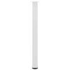 vidaXL Coffee Table Leg White Powder-Coated Steel Extra Tall