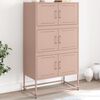 vidaXL Sideboard Pink Steel Medium Sideboard Rectangular Industrial