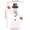 vidaXL Inflatable Snowman White