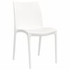 vidaXL Garden Chair Set of 2 White Polypropylene Medium Stackable