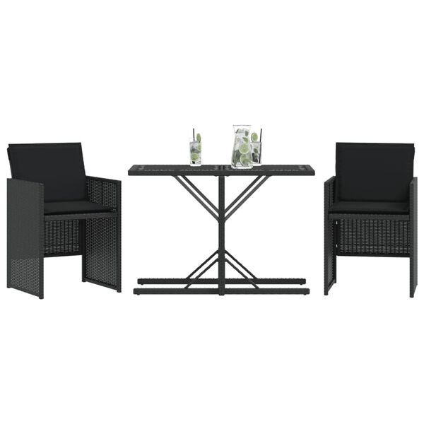 vidaXL Bistro Set Black