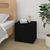 vidaXL Bedside Cabinet Black Engineered Wood Medium Bedside Cabinet