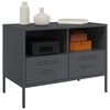 vidaXL TV Cabinet Anthracite Cold-rolled steel Medium TV Cabinet
