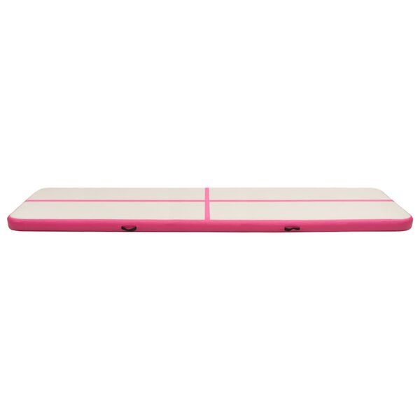 vidaXL Inflatable Gymnastics Mat with Pump 236.2x39.4x7.9" PVC Pink