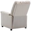 vidaXL Recliner Cream Polyester, Plywood, Iron, Sponge, PP Cotton Large