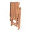 vidaXL Garden Chair Set of 4 Natural Teak Teak Wood