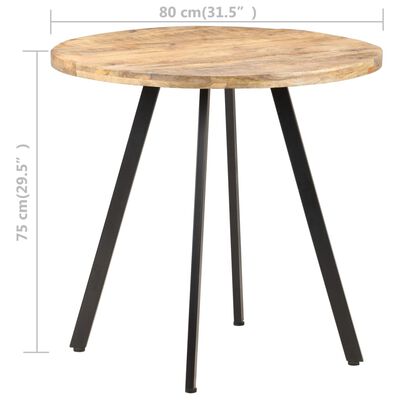 vidaXL Dining Table 31.5" Rough Mango Wood