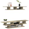vidaXL TV Wall Unit Sonoma Oak Engineered Wood Medium TV Wall Unit