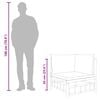 vidaXL Garden Lounge Set Natural Bamboo Bamboo Compact Modular