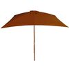 vidaXL Garden Parasol Terracotta UV protective polyester and wood