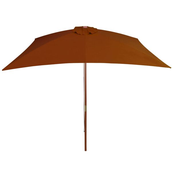 vidaXL Garden Parasol Terracotta UV protective polyester and wood
