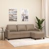 vidaXL 3-seater Sofa With Footstool Cappuccino