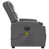 vidaXL Electric Massage Recliner Chair Gray Faux Leather