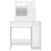 vidaXL Dressing Table Glossy White Engineered wood, Acrylic Dressing Table