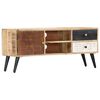 vidaXL Tv Cabinet Natural Wood Solid Mango Wood Standard TV Cabinet