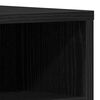 vidaXL TV Cabinet Black oak 59.06 x 11.81 x 17.52 in Engineered wood