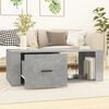 vidaXL Coffee Table Concrete grey Engineered wood Medium Coffee Table