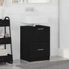 vidaXL Bathroom Cabinet with Drawer Black Oak 15.75 x 14.57 x 23.23 in