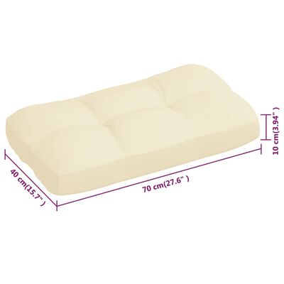 vidaXL Pallet Sofa Cushions 3 pcs Cream