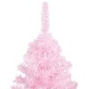 vidaXL Artificial Pre-lit Christmas Tree with Ball Set Pink 47.2" PVC