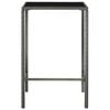 vidaXL Garden Bar Set Grey PE rattan, powder-coated steel, tempered glass