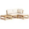 vidaXL Garden Lounge Set Cream white, Wood