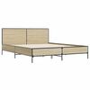 vidaXL Bed Frame Sonoma oak Engineered wood, metal Double Bed Frame