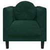 vidaXL Sofa Chair Dark green Velvet, plywood, solid wood Standard