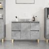 vidaXL Sink Cabinet Concrete Grey Engineered Wood 31.5 x 13.0 x 23.6 in