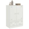 vidaXL Highboard White Cold-Rolled Steel Medium Cabinet Rectangular