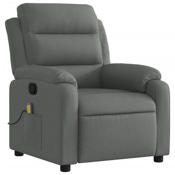 vidaXL Massage Recliner Chair Dark Grey